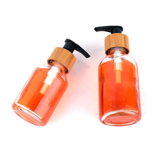 100ml Clear Round Glass foam pump Bottles for Lotions Liquid Soap